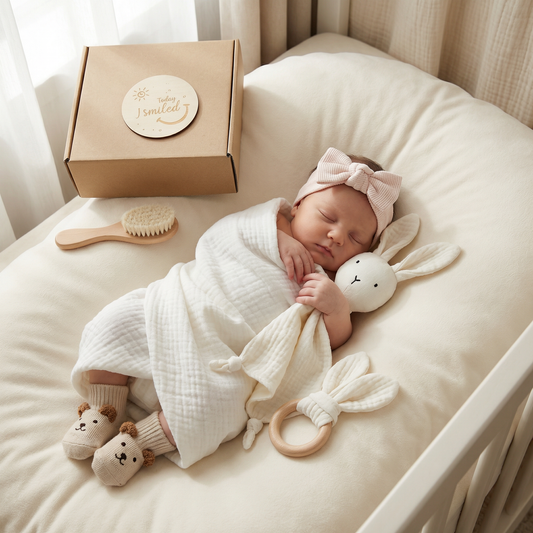 6-Piece Newborn Gift Box Set – Baby Essentials Starter Kit