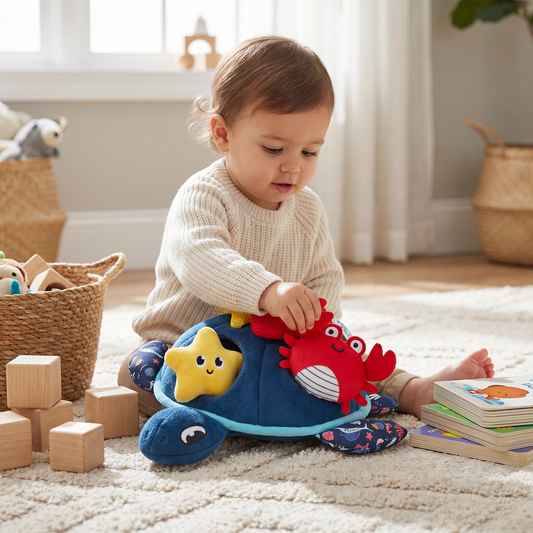 Montessori Turtle Activity Toy – Soft Sensory Play for Kids