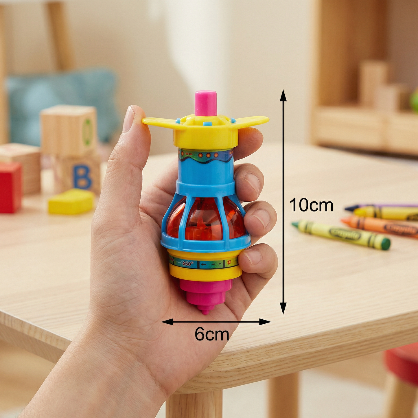 Glow LED Spinning Top – Fun Light-Up Toy for Kids