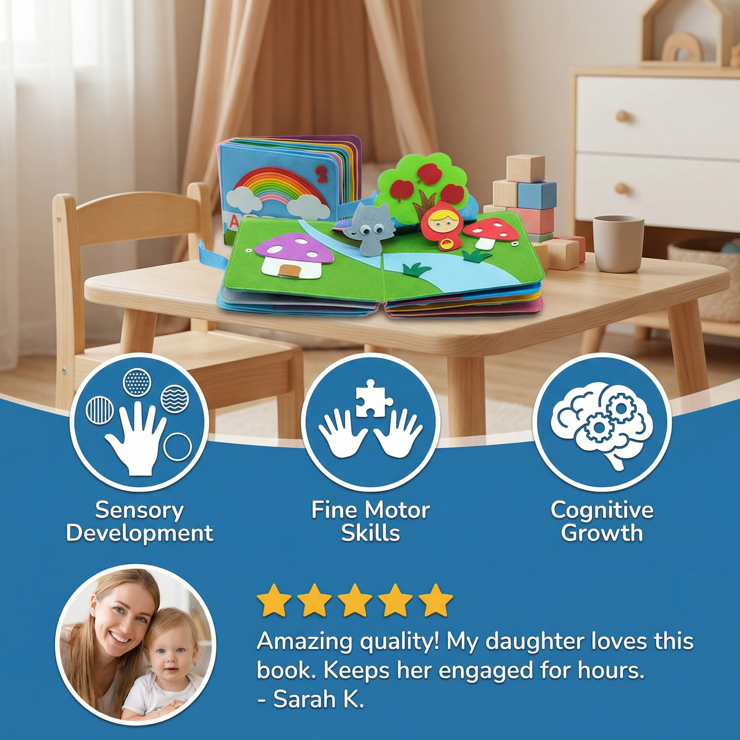 Sensory Learning Book - Montessori Fun for Kids