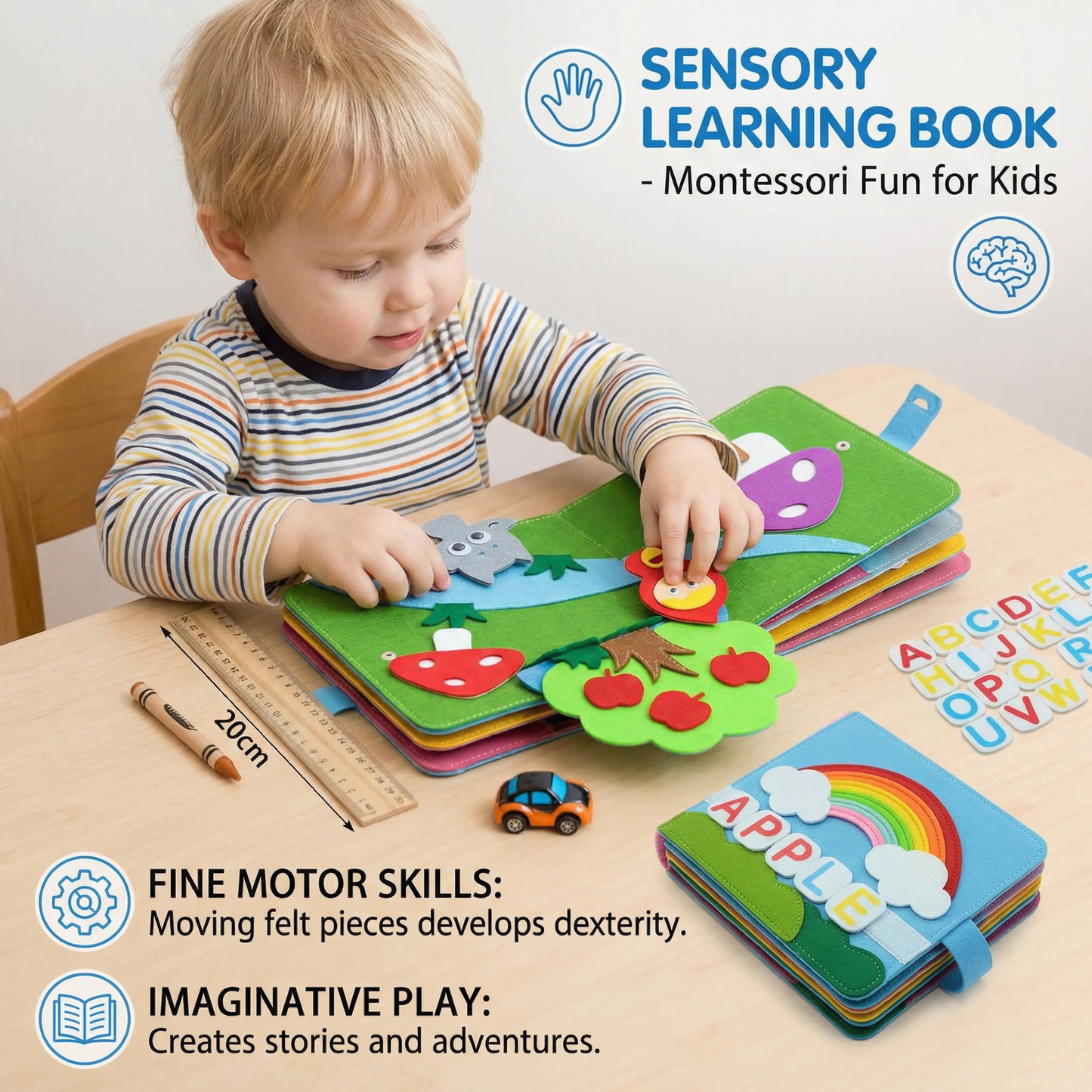 Sensory Learning Book - Montessori Fun for Kids