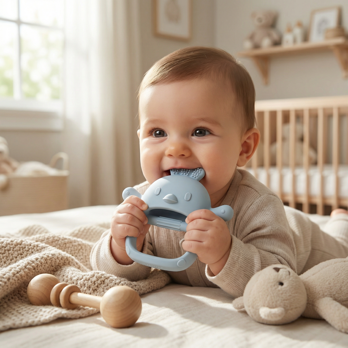 Baby Chick Silicone Teether – Gentle Food-Grade Soothing Toy