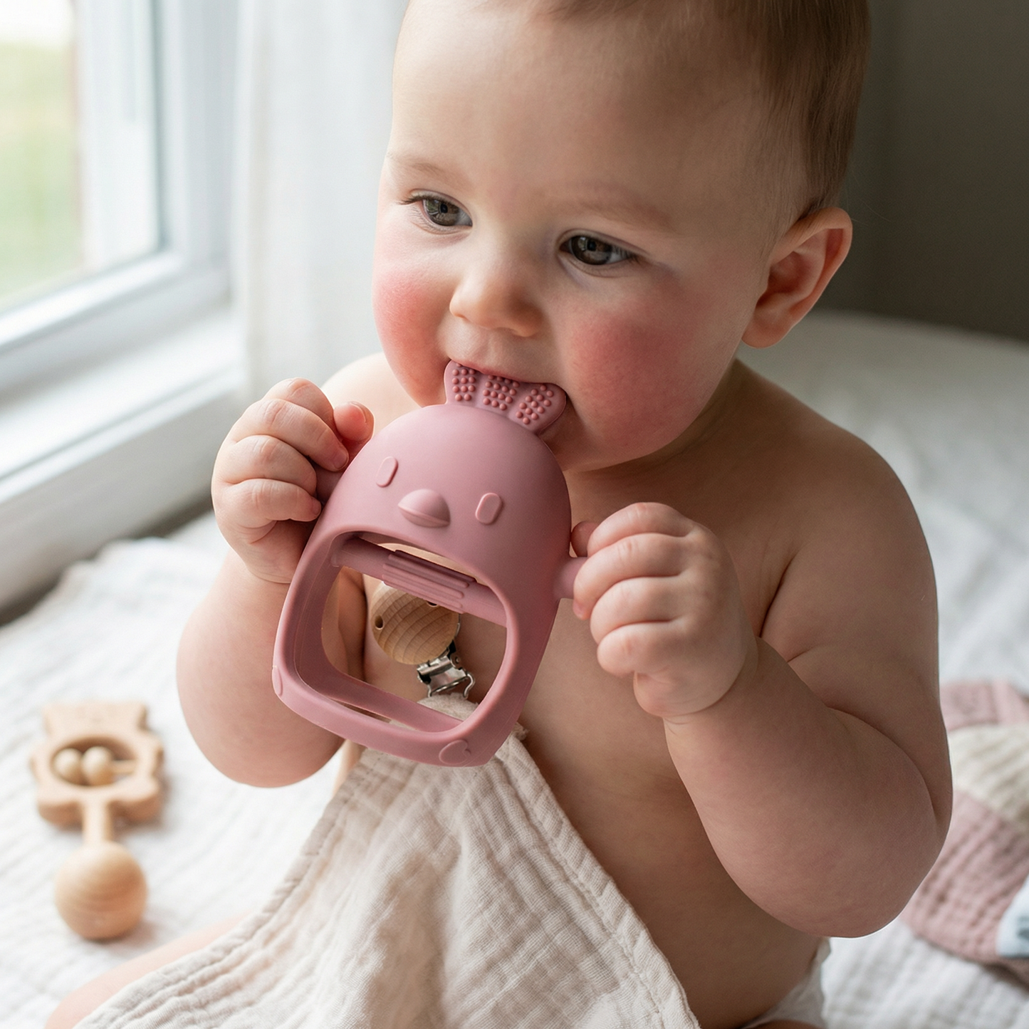 Baby Chick Silicone Teether – Gentle Food-Grade Soothing Toy