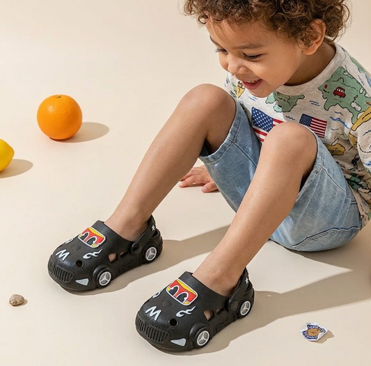 Light-Up Car Kids Slides – Non-Slip Bath Slippers