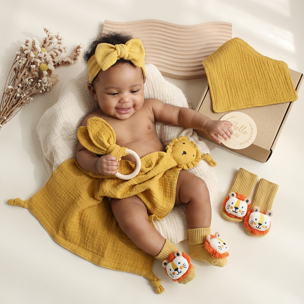 6-Piece Newborn Gift Box Set – Baby Essentials Starter Kit