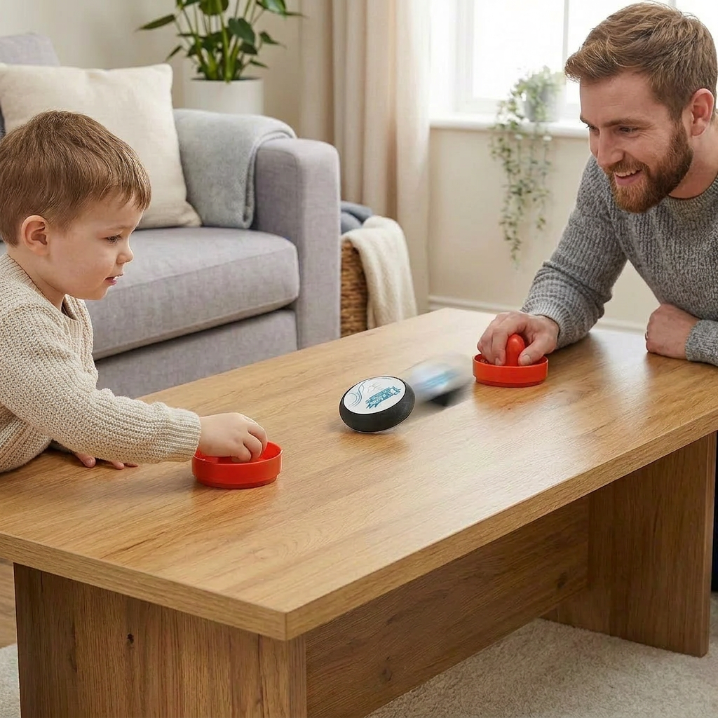 Mini Air Hockey Table Game for Kids – Reaction Game with Pucks