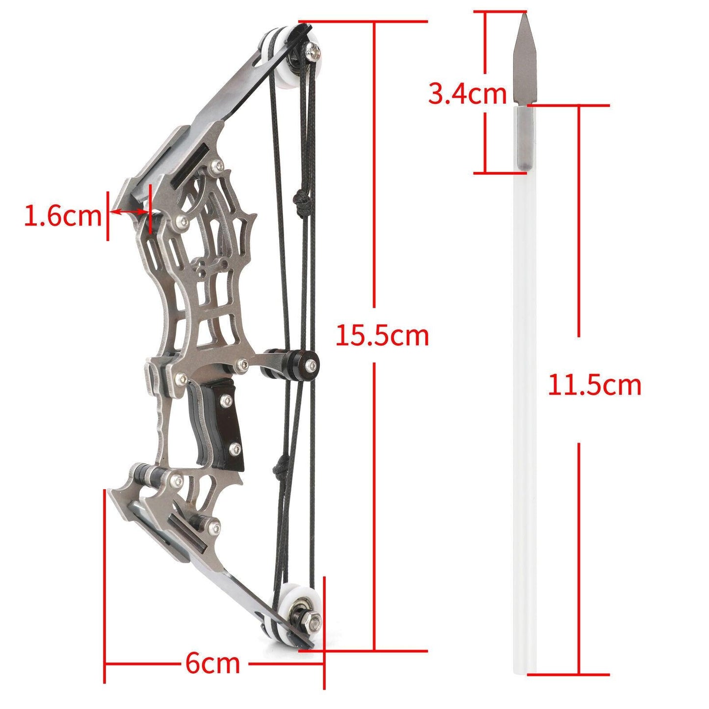 Archery Kits for Beginners - 6" Mini Compound Bow Arrows Set Archery Toy Gift Kids Shooting Target Pocket Bow