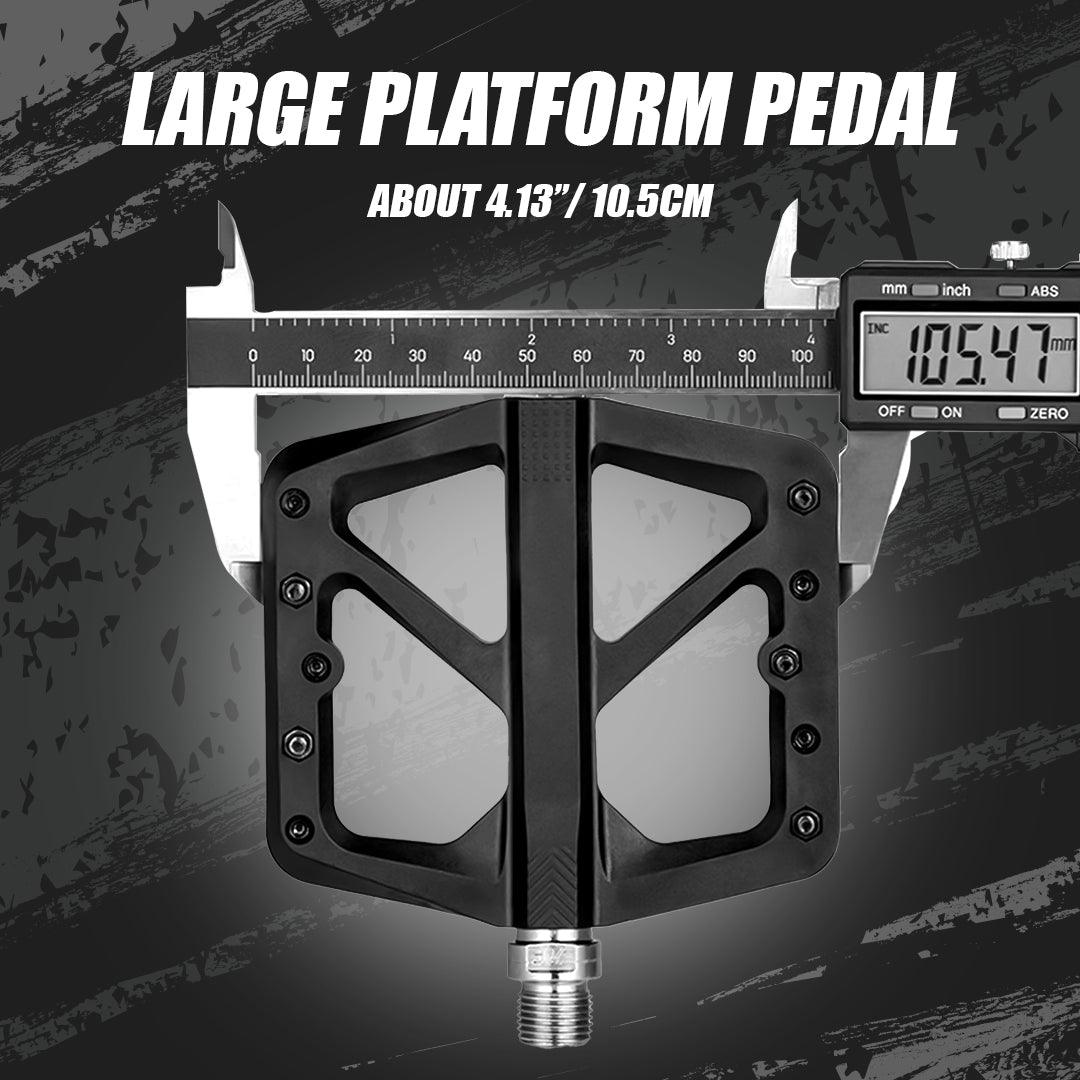 Pedals for Mountain Bike - West Biking MTB Bike Nylon Pedals Endure Light Flat Platform DU Bearing 9/16"