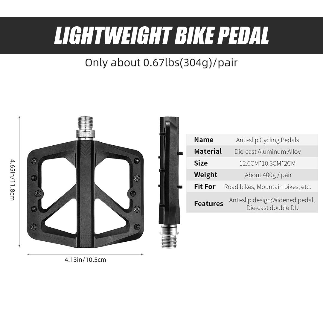 Pedals for Mountain Bike - West Biking MTB Bike Nylon Pedals Endure Light Flat Platform DU Bearing 9/16"