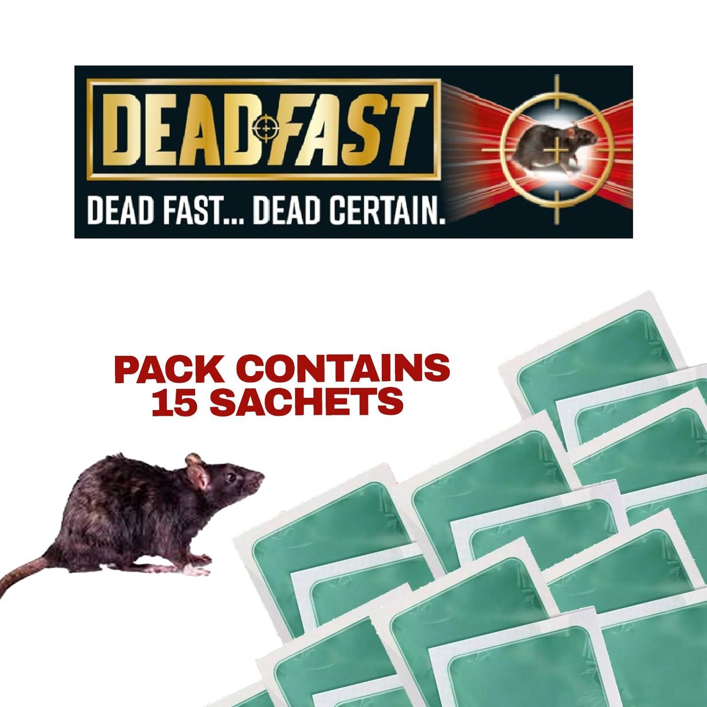 Mouse Killer Poison - 150g Rat Killer Poison Bait Deadfast Strong For Rodents Max Strength