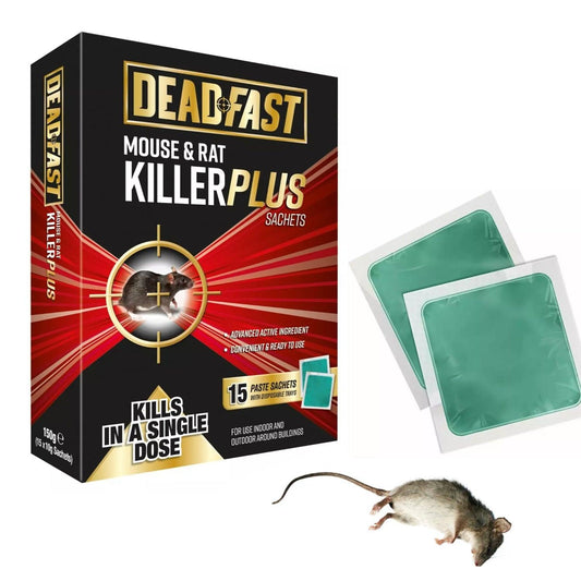 Mouse Killer Poison - 150g Rat Killer Poison Bait Deadfast Strong For Rodents Max Strength