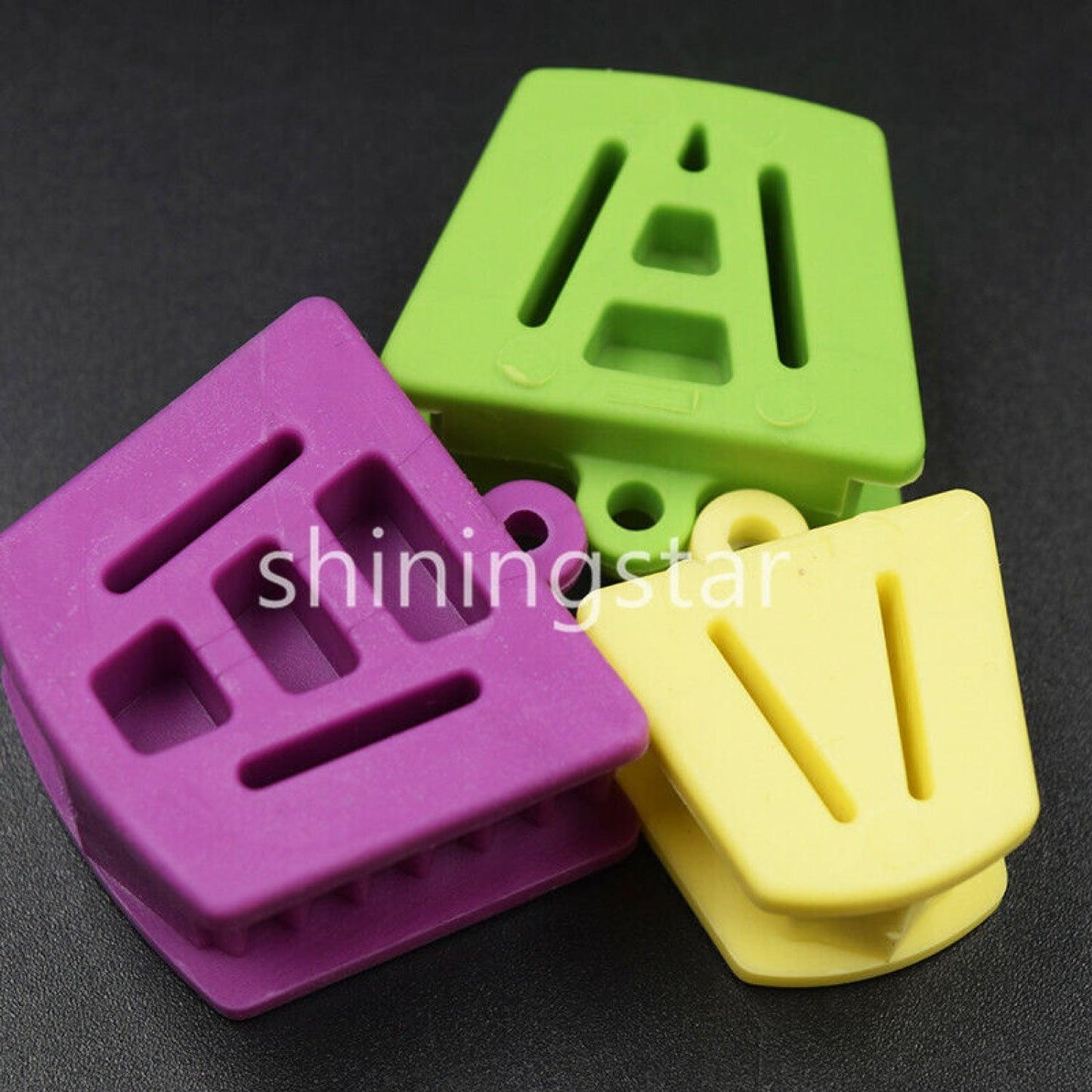 Dental Bite Block - 3 pcs Dental Silicone Occlusal Pad Rubber Bite Blocks Mouth Prop