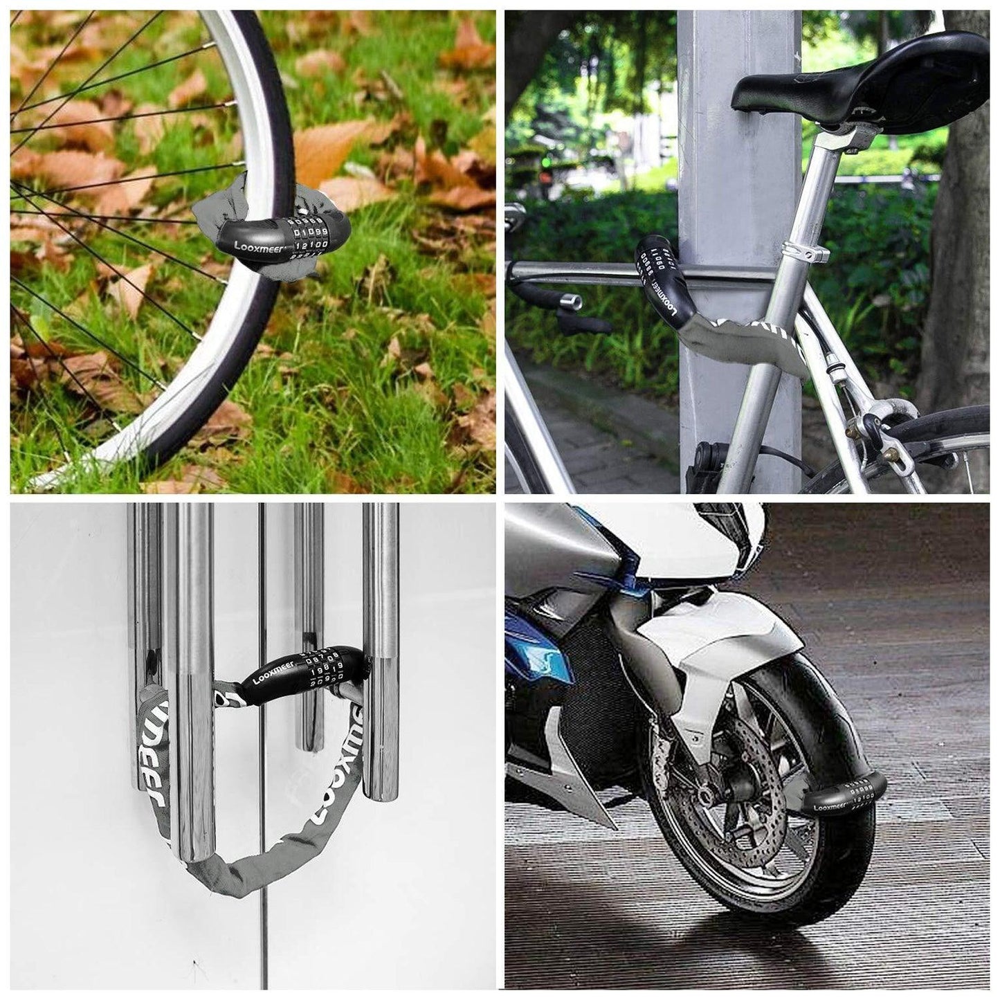 Best Bike Lock UK - Heavy Duty High Security 90cm 5-Digit Combination Chain Lock