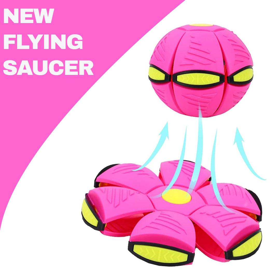 Flying Saucer Ball Dog Toy - Flying Saucer Ball Strange Deformation Frisbee Pet Magic Decompression Toy