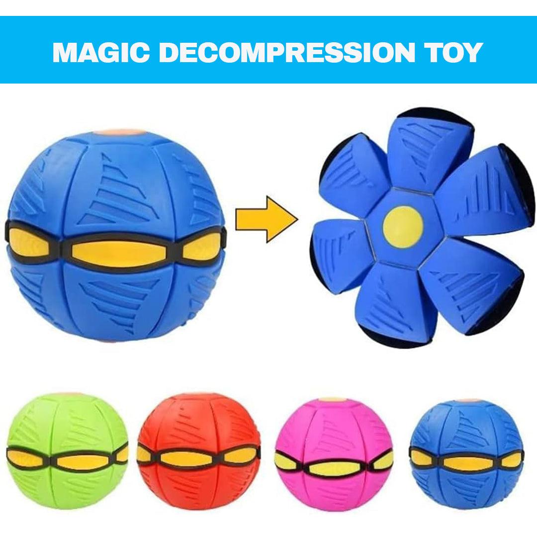 Flying Saucer Ball Dog Toy - Flying Saucer Ball Strange Deformation Frisbee Pet Magic Decompression Toy