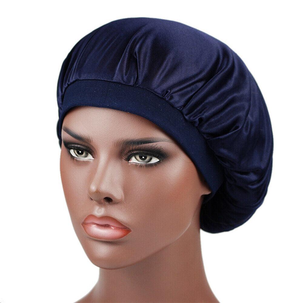 Hair Wraps for Sleeping - Bonnet Cap Long Hair Care Hat Woman Silk Satin Protection Night Head Turban Wrap