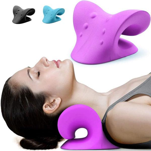 Neck Stretcher - Neck Traction Pillow Original Cloud Shape Neck Stretcher Cervical Pain Relief UK
