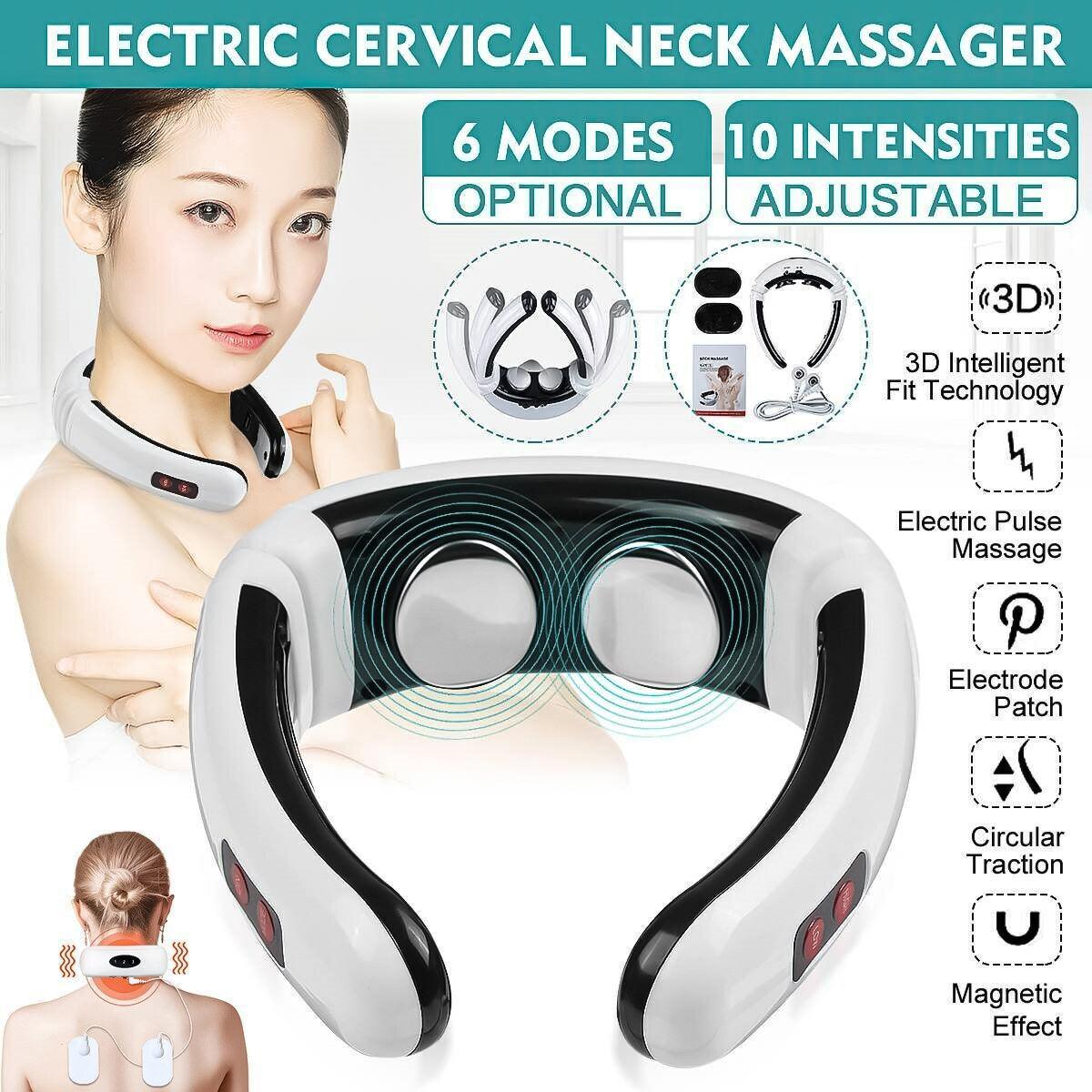 Best Massager for Neck - Cervical Neck Pulse Massager Body Shoulder Muscle Relax Relieve Pain Electric