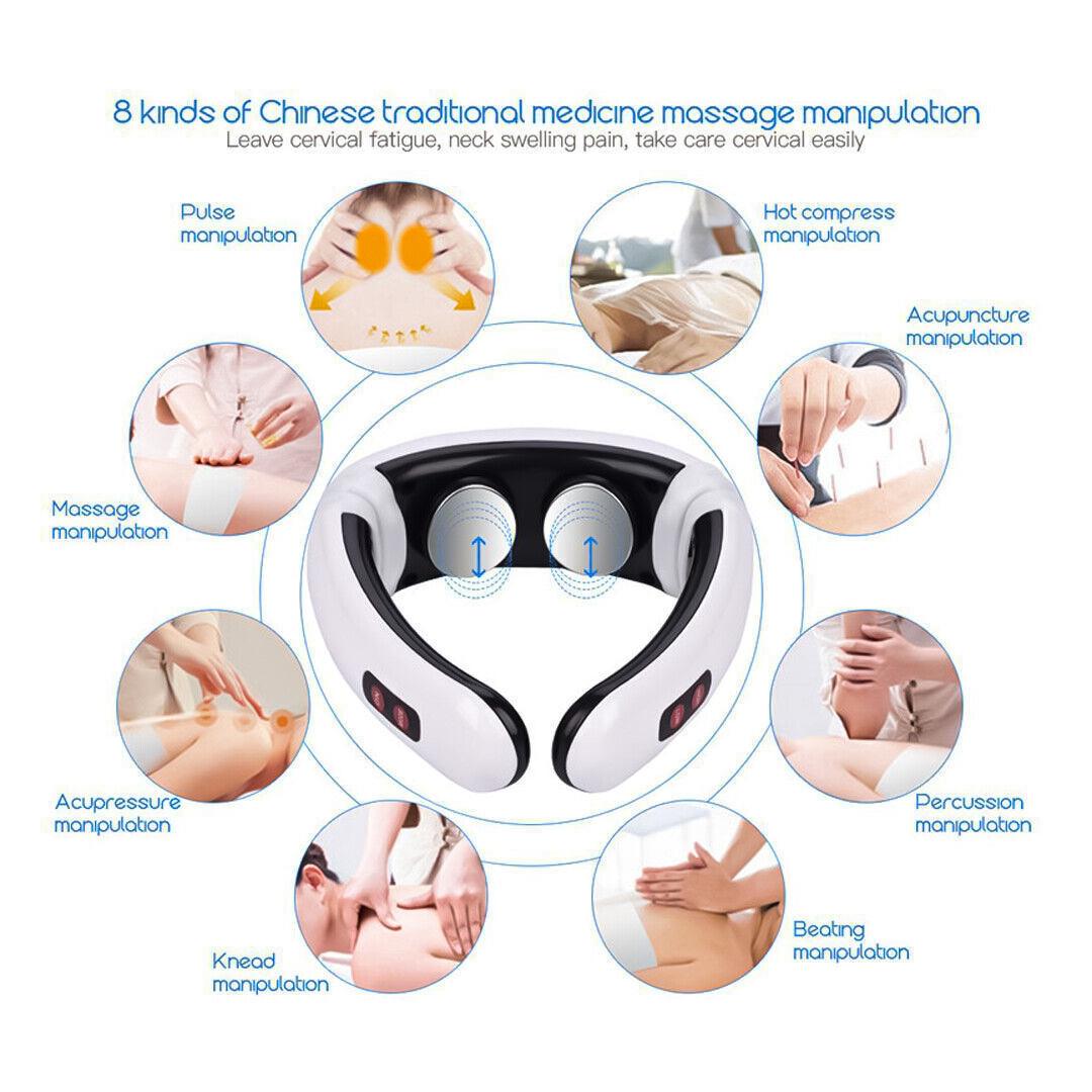 Best Massager for Neck - Cervical Neck Pulse Massager Body Shoulder Muscle Relax Relieve Pain Electric