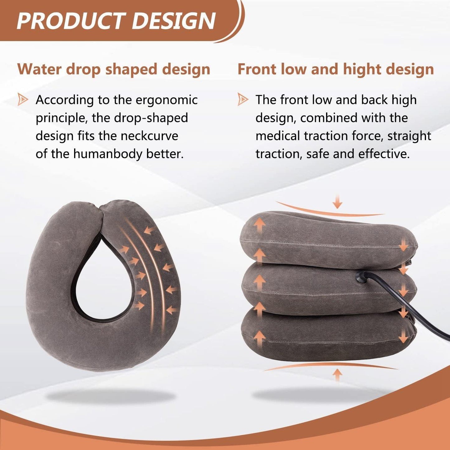 Cervical Neck Traction Device - Cervical Traction Collar, Inflatable Cervical Collar Neck Relief Traction Brace Support Stretcher Device