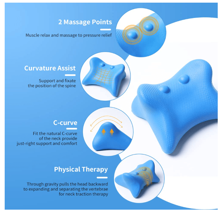 Neck Pain Relief Device- Pain Relief Cervical Traction Pillow Cloud Shape