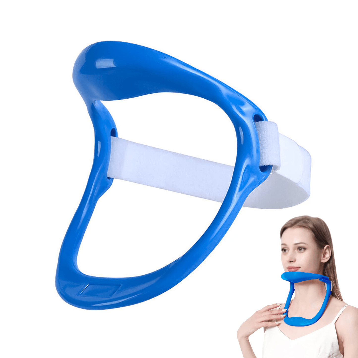 Neck Brace for Posture - Adjustable Neck Stretcher Neck Support for Cervical Pain Relief Neck Traction Device