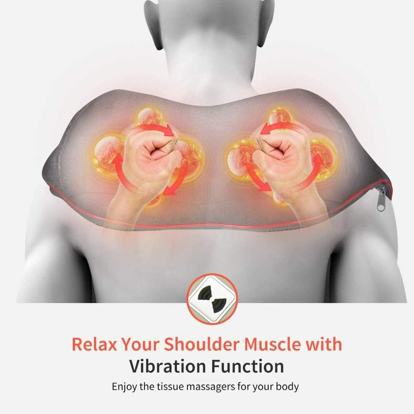 Neck and Shoulder Massager With Heat - Kneading Neck Massager Shoulder Back & Body Massage Deep Tissue