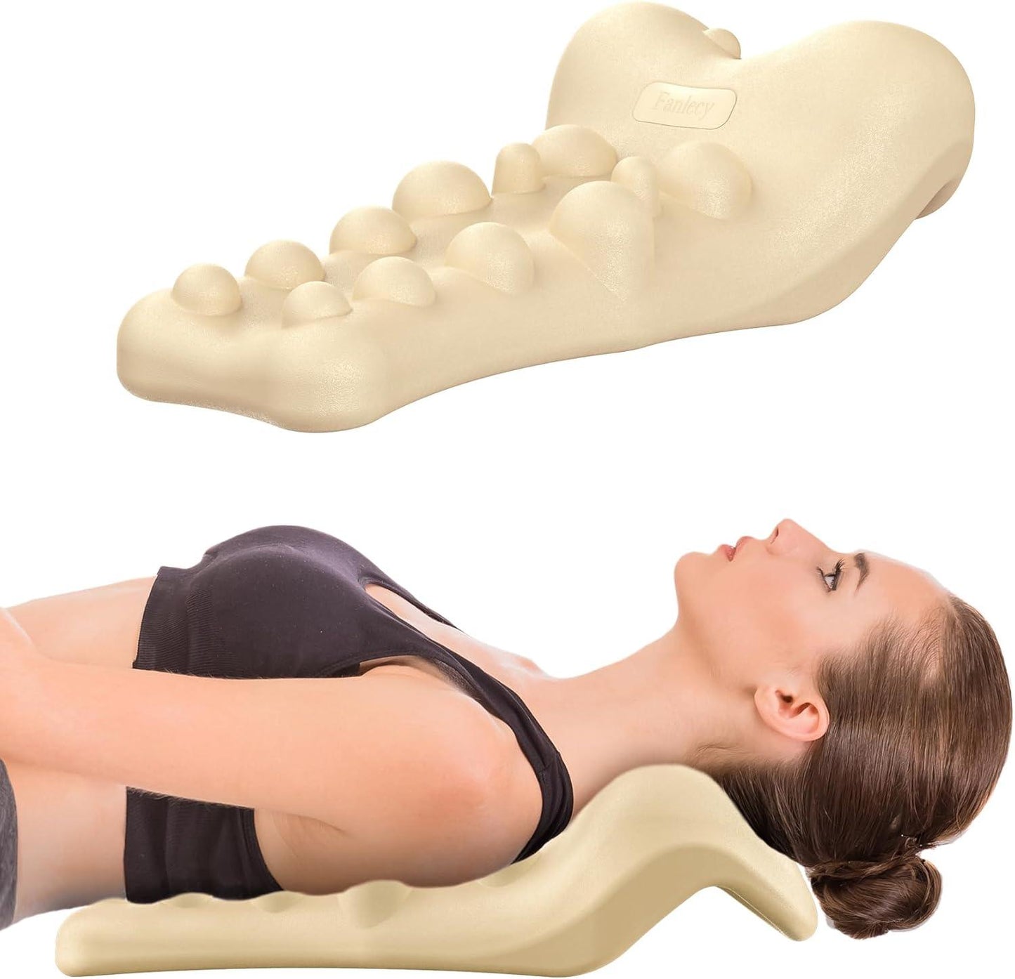 Neck Shoulder Massager - Upper Back Massager Cervical Traction Device Neck Stretcher For TMJ Pain Relief Cervical Spine Alignment Chiropractic Pillow