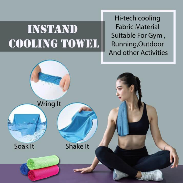 Cooling Towel for Neck - Microfibre Ice Towel, Soft Breathable Chilly Towel for Yoga, Golf, Gym, Camping, Running, Workout &amp; More