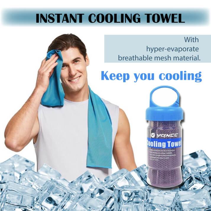 Cooling Towel for Neck - Microfibre Ice Towel, Soft Breathable Chilly Towel for Yoga, Golf, Gym, Camping, Running, Workout &amp; More