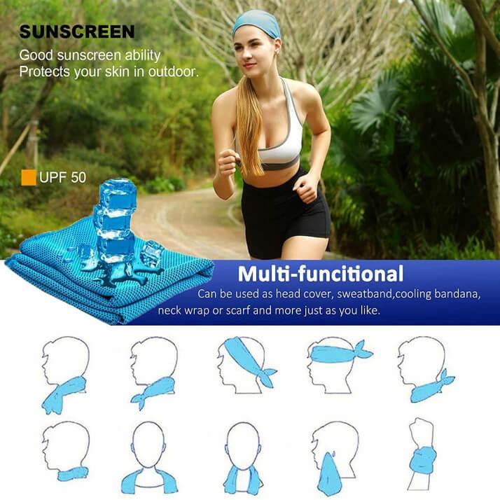 Cooling Towel for Neck - Microfibre Ice Towel, Soft Breathable Chilly Towel for Yoga, Golf, Gym, Camping, Running, Workout &amp; More