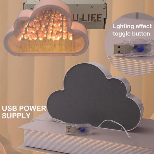 Tulip Table Lamp - Handmade Cloud Tulip Night Lights Home Decor Mirror Tulip Night Lamp For Bedroom