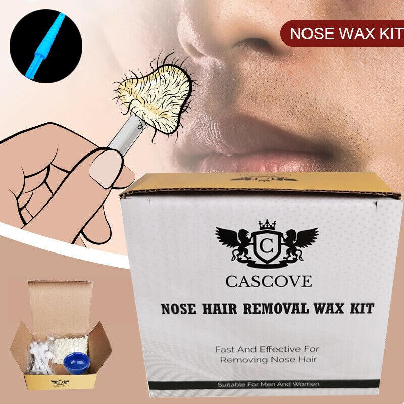 Nose and Ear Wax Kit -  Nose Ear Hair Removal Wax Kit Painless & Easy Mens Nasal Waxing Strip Remover