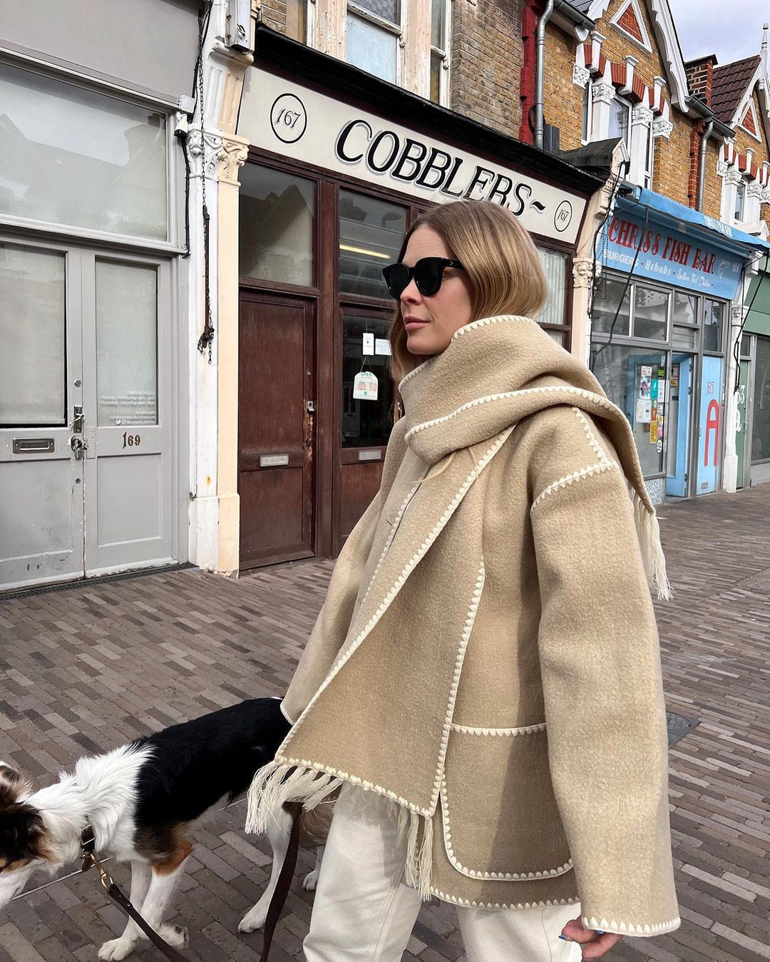 💥Hot Sale 50% OFF🔥Women’s Tassel Scarf Tweed Coat