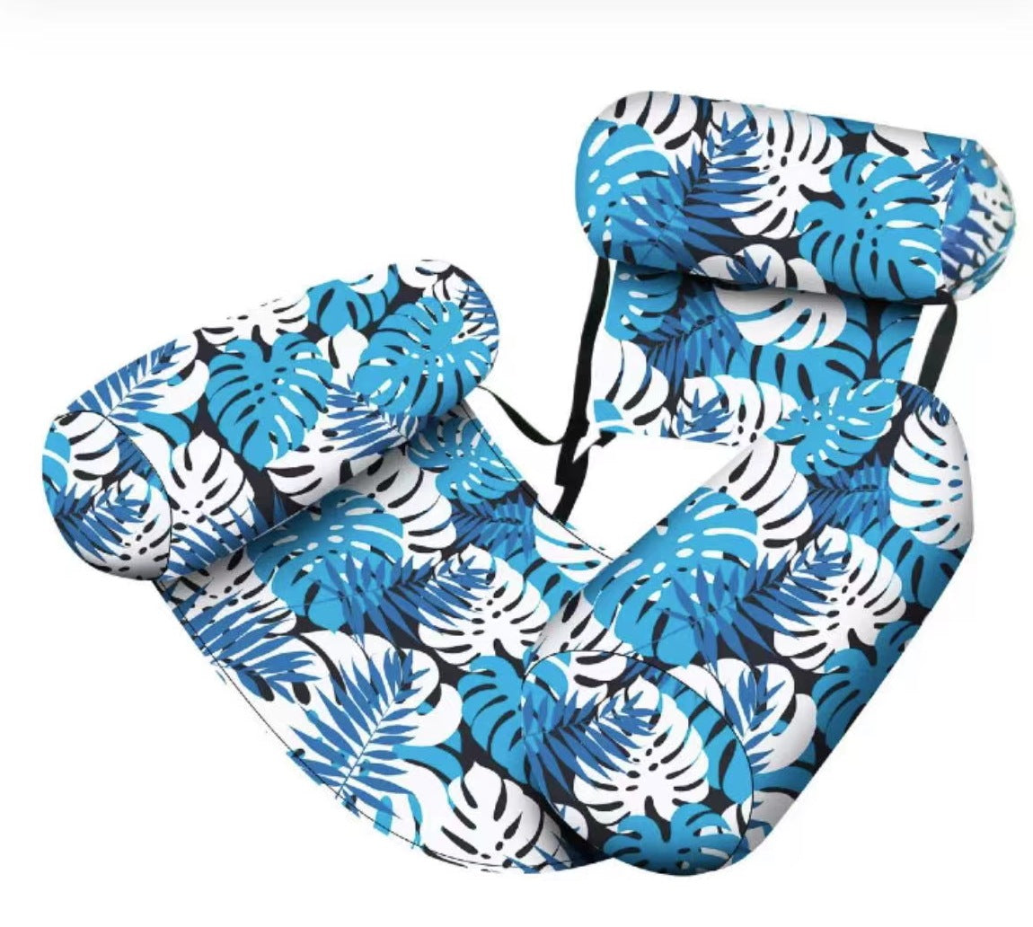 Inflatable Pool Hammock with Backrest – Foldable Water Lounge