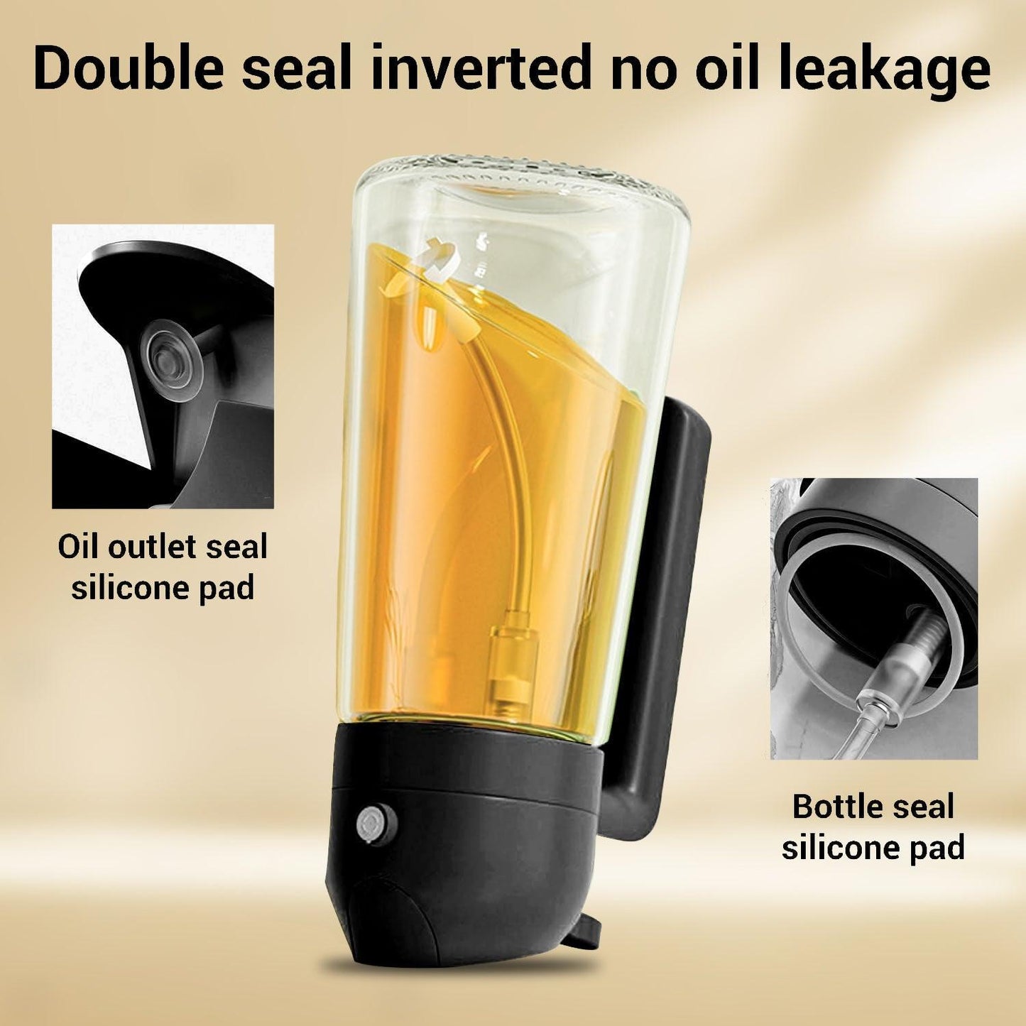 Cooking Oil Spray Bottle - 2-in-1 Oil Dispenser Bottle Refillable BBQ Cooking Olive Oil Sprayer UK