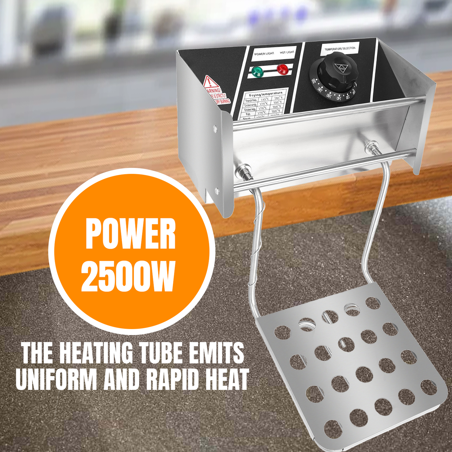 Electric Deep Frying Machine – 6L Oil Capacity Stainless Steel Fryer with Adjustable Temperature