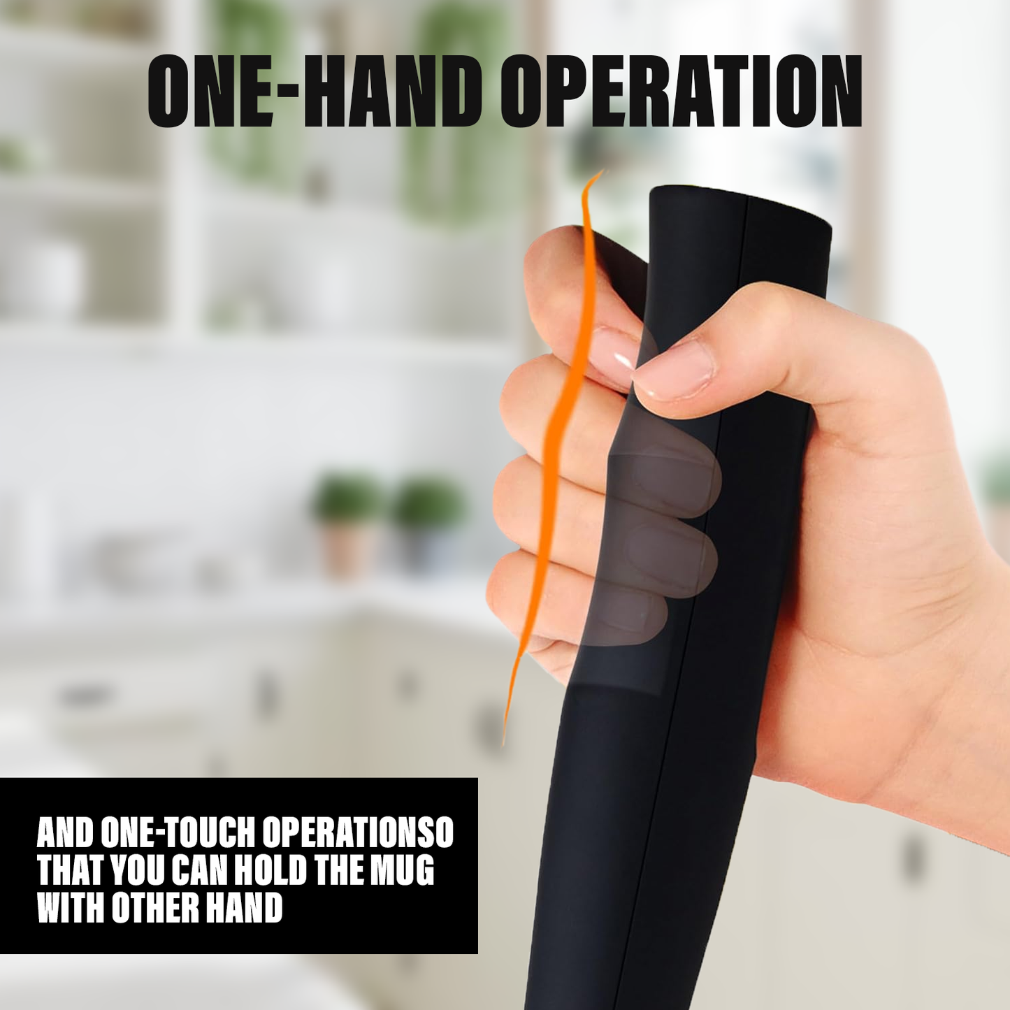 Electric Milk Frother – Handheld Foam Maker for Coffee, Latte, Cappuccino & Hot Chocolate