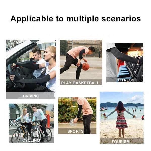 UV Protection Arm Sleeves - Breathable Sun Arm Sleeves, for Summer Sport Running Cycling Climbing Driving Golf