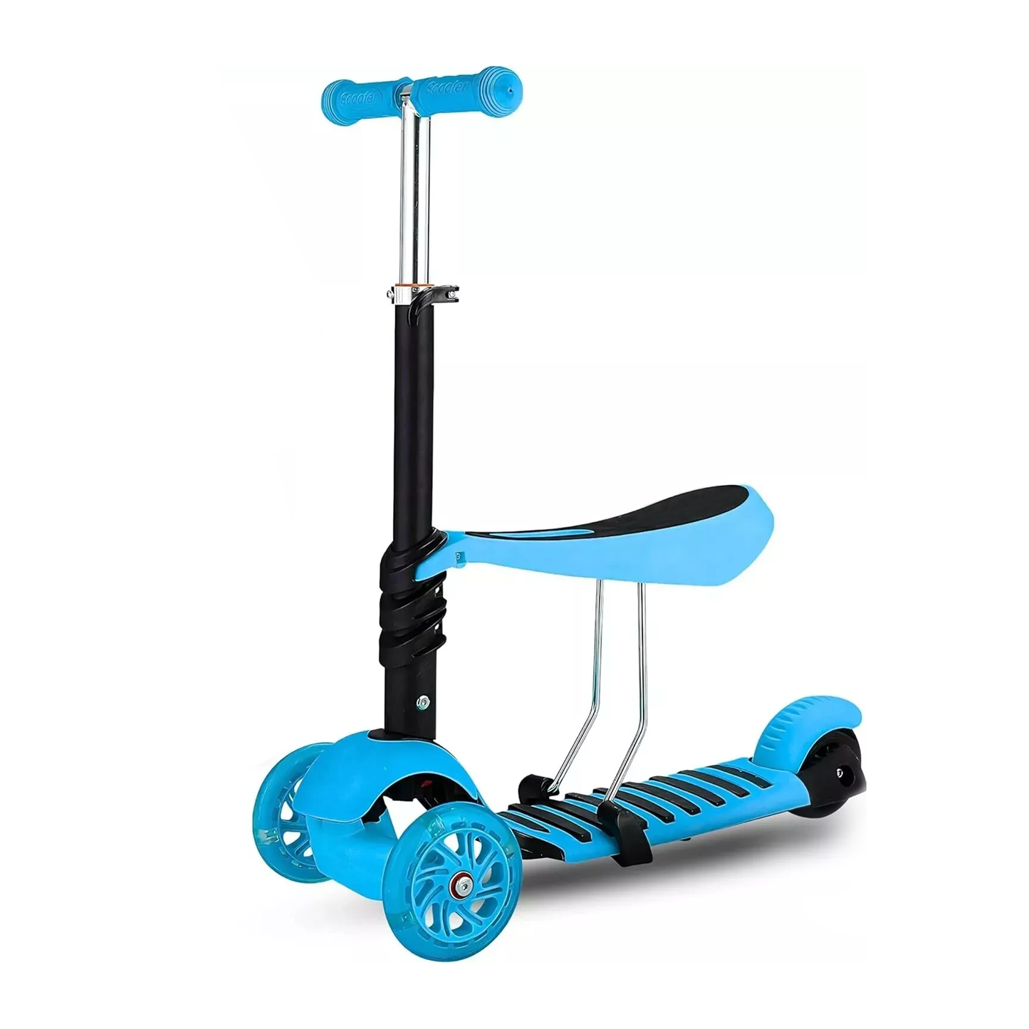 Kids Scooter 3 Wheel – 3 in 1 Height Adjustable Toddler Scooter with Removeable Seat for Boys & Girls