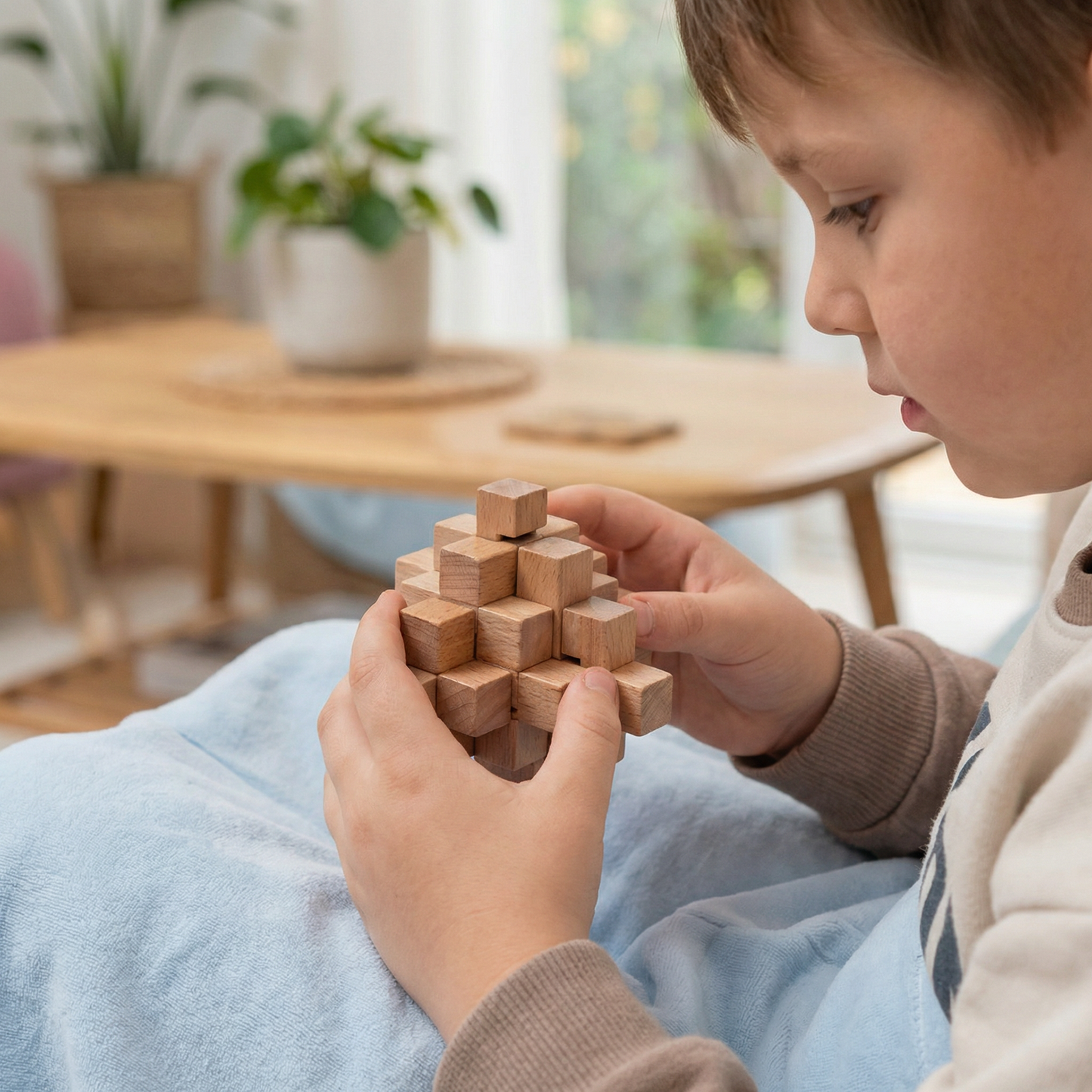 Montessori 3D Wooden Brain Puzzle - Early Learning Toy