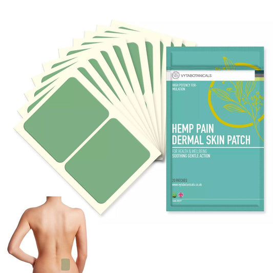 Pain Relief Patch - 20 Dermal Patches Botanicals Hemp Patch For Pain Relief
