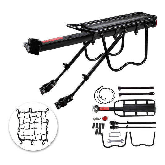 Rear Cycle Racks - Pedalpro Bicycle Alloy Rear Rack - Alloy Rear Bicycle Pannier Rack Carrier Bag Luggage Cycle Mountain Bike 50kg Max