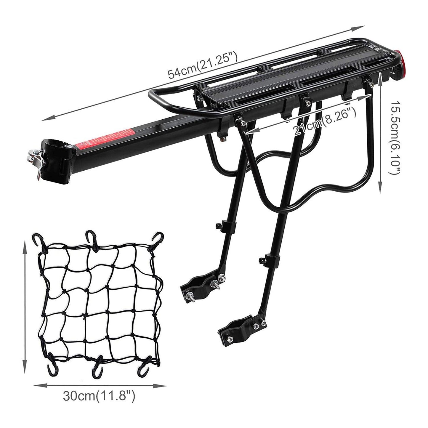 Rear Cycle Racks - Pedalpro Bicycle Alloy Rear Rack - Alloy Rear Bicycle Pannier Rack Carrier Bag Luggage Cycle Mountain Bike 50kg Max