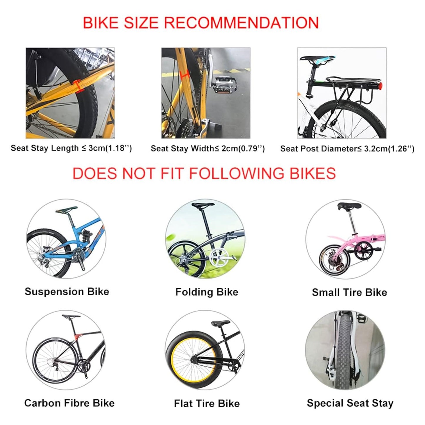 Rear Cycle Racks - Pedalpro Bicycle Alloy Rear Rack - Alloy Rear Bicycle Pannier Rack Carrier Bag Luggage Cycle Mountain Bike 50kg Max