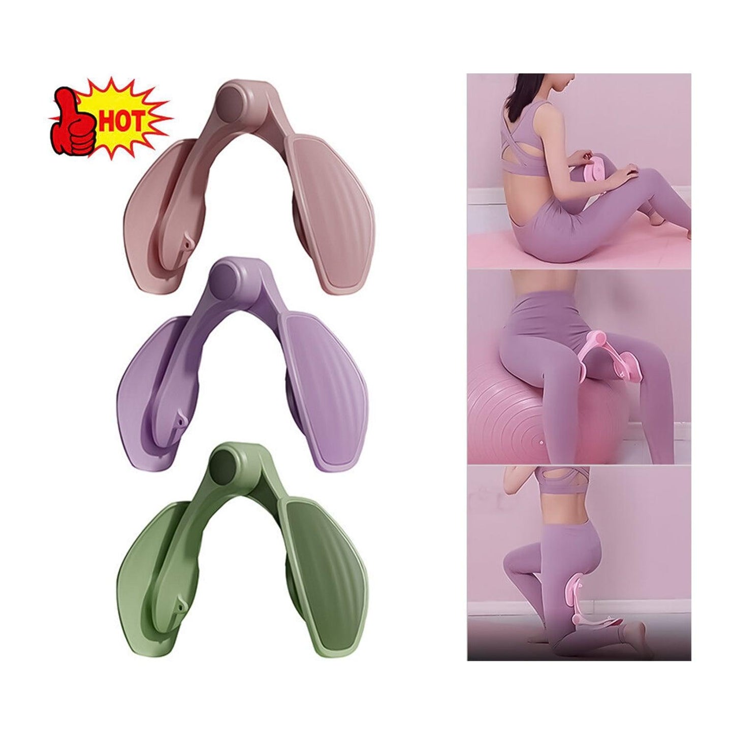 Pelvic Muscle Trainer - Adjustable Inner Thigh Kegel Exerciser Pelvic Floor Muscle Butt Leg Hip Trainer