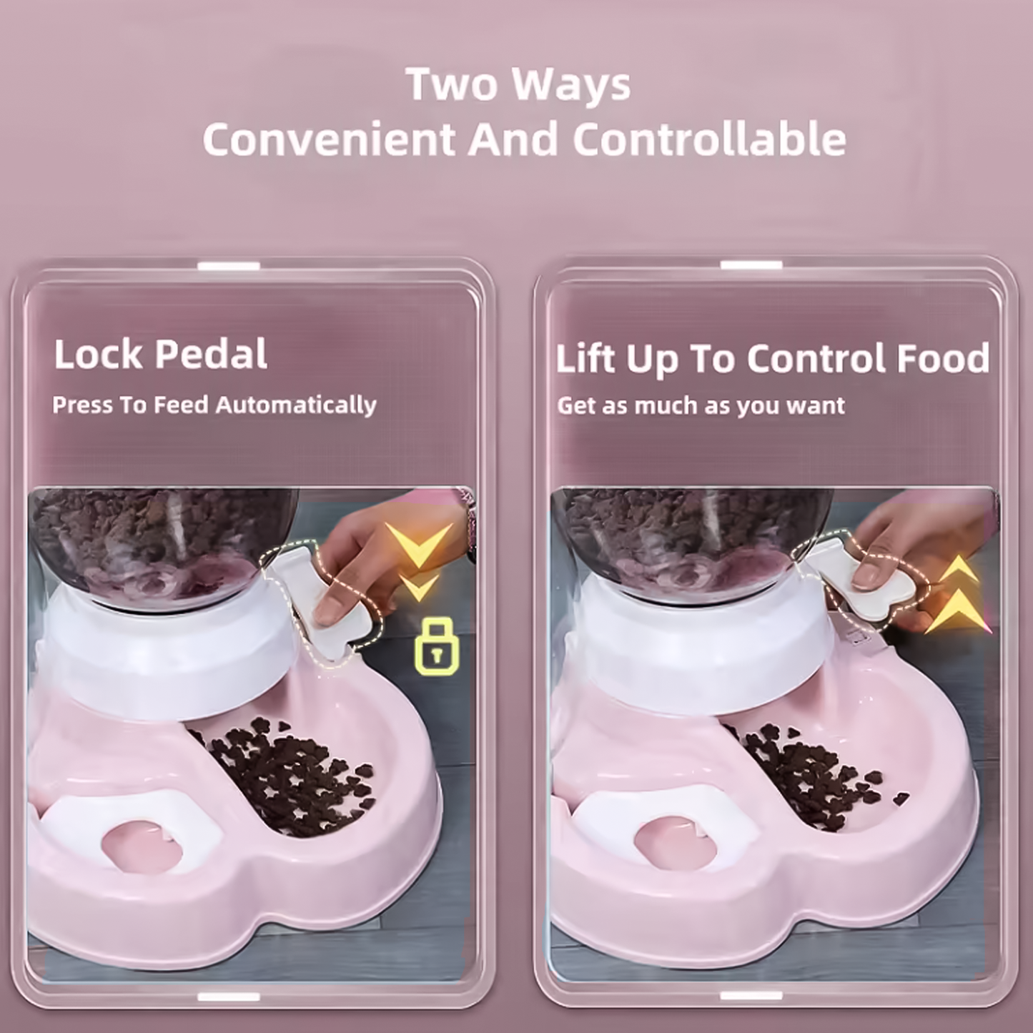 Automatic Pet Food Dispenser – Pet Food Drink Dispenser Dog Cat Large Feeder Water Bowl Dish