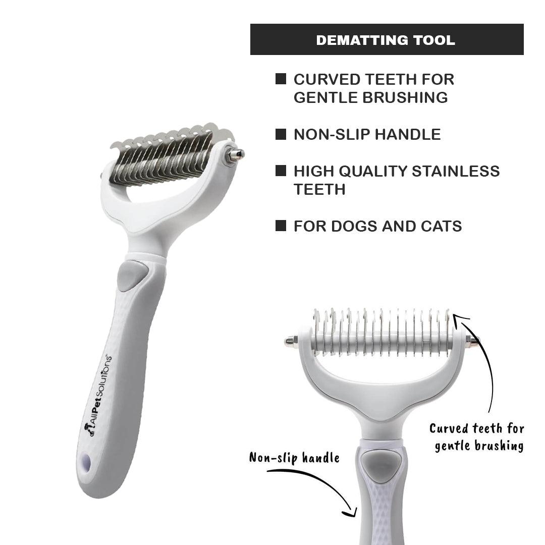 Grooming Brush for Dogs - All Pet Solutions Dog Puppy Cat Pet Grooming Comb, Slicker Brush, Dematting Tool