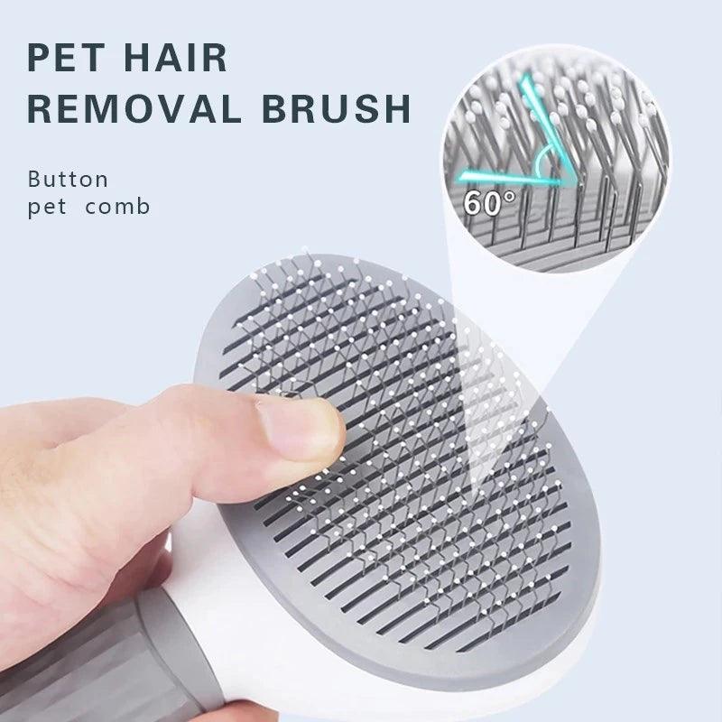 Animal Grooming Brushes - Self Cleaning Pet Hair Remover Brush for Dogs Cats Pets Dematting Comb