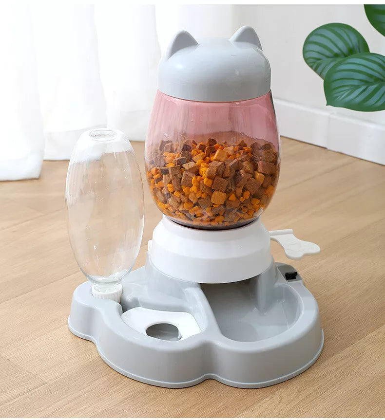 Automatic Pet Food Dispenser – Pet Food Drink Dispenser Dog Cat Large Feeder Water Bowl Dish